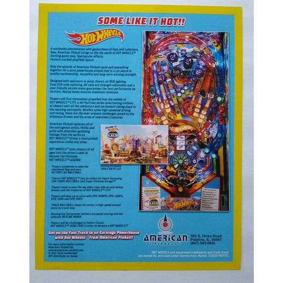 Hot Wheels Art Print FLYER Original Promo Mattel Toy Car Theme Vintage Promo Art - Picture 3 of 5
